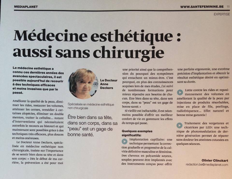 Presse | Eureka Centre Médical Esthétique à Liège - photo 3