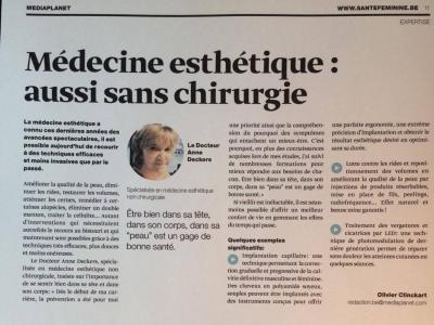 Médecine esthétique, aussi sans chirurgie.