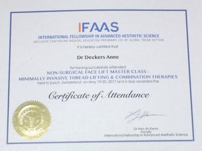 IFAAS - Certificate of attendance
